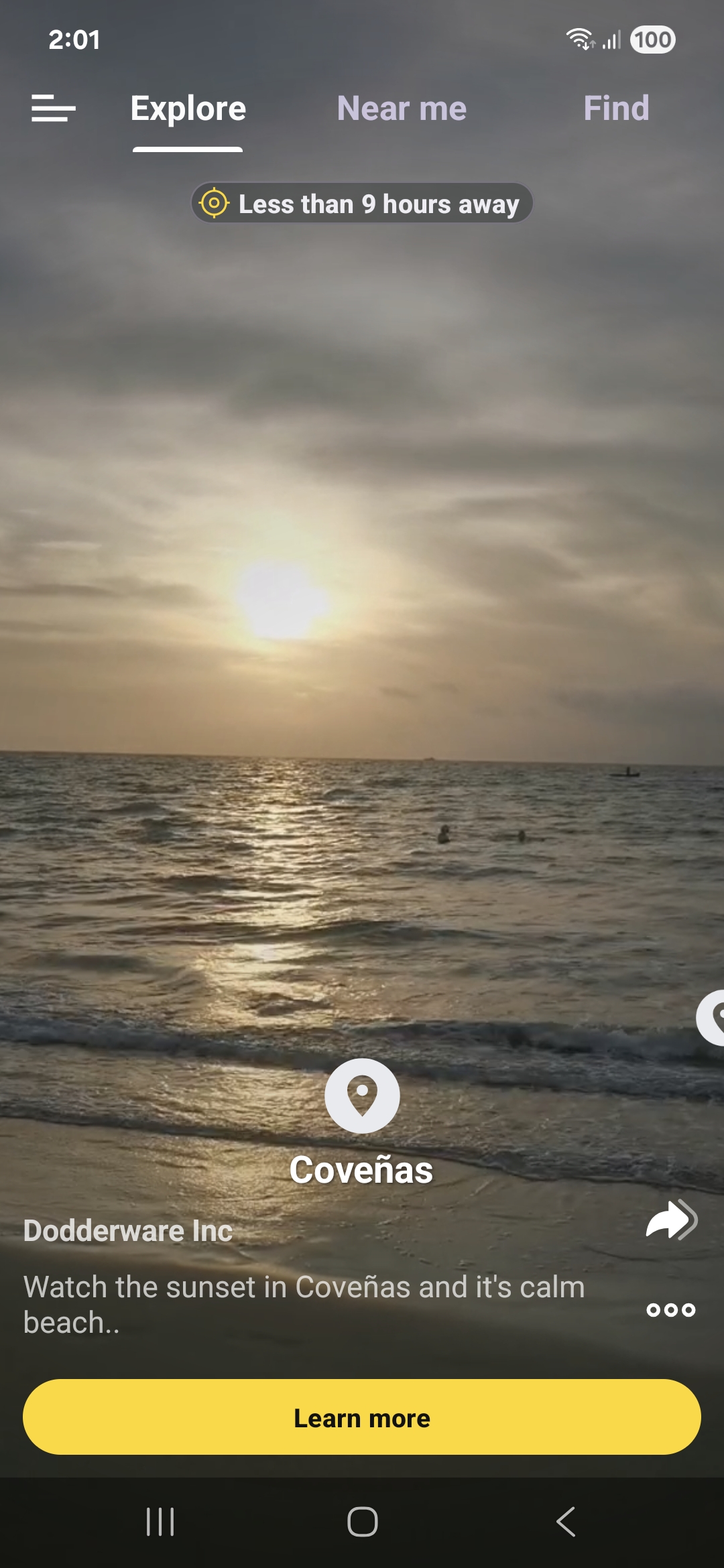 Pantalla de la app Settha con el feed de tours listos para reservar — descárgala para empezar a explorar
